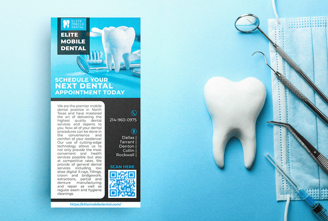 Elite Mobile Dental – Flyer & Business Card Design